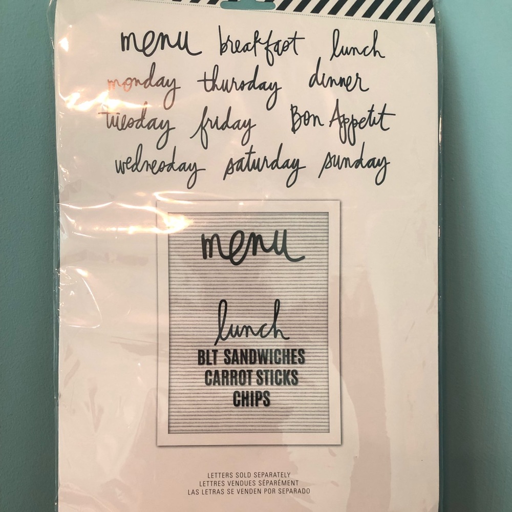American Crafts Heidi Swap Letterboard Menu Kit